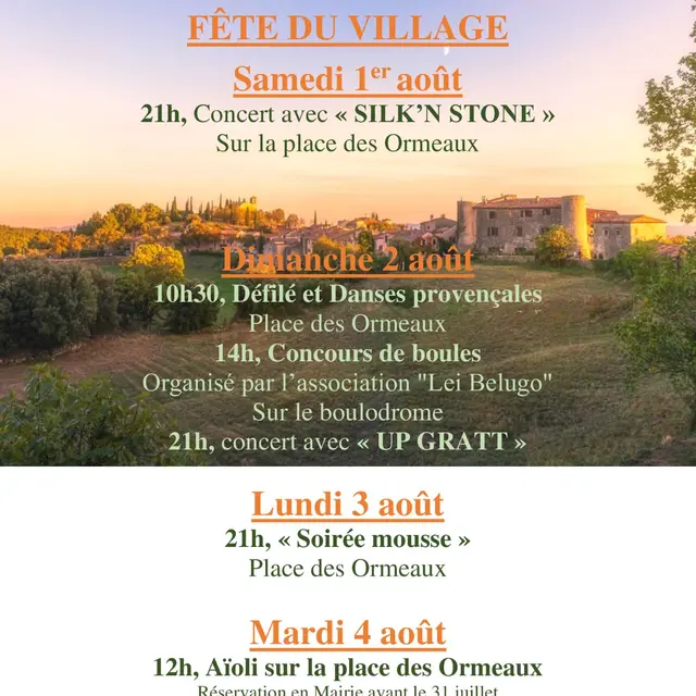 Fête du village de Tourtour