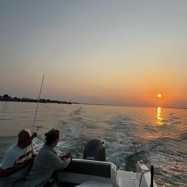 Balade en mer coucher de soleil