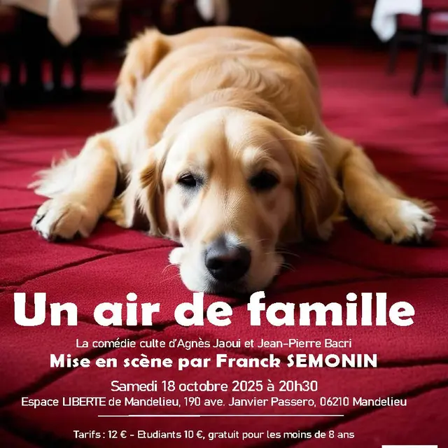 Un air de famille - pièce de théâtre_Mandelieu-La Napoule