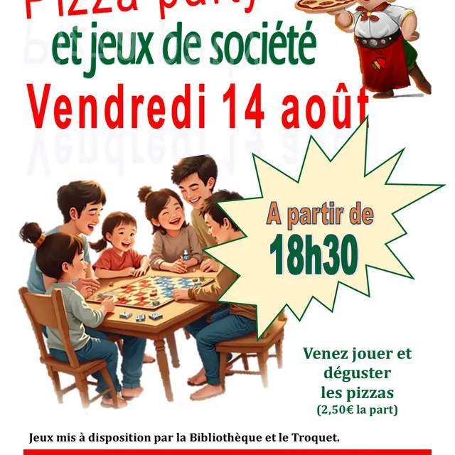 Pizza party et Jeux de société