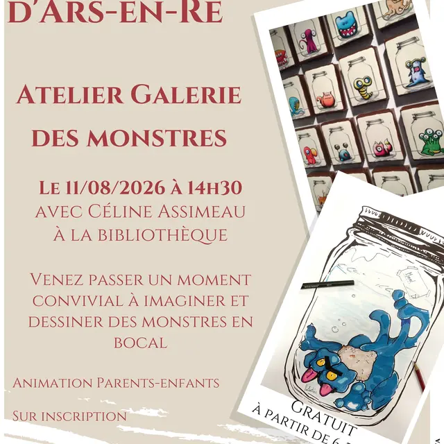 Animation Galerie des monstres en bocal_Ars-en-Ré