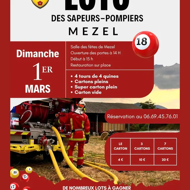 Loto des sapeurs-pompiers à Mézel_Mézel