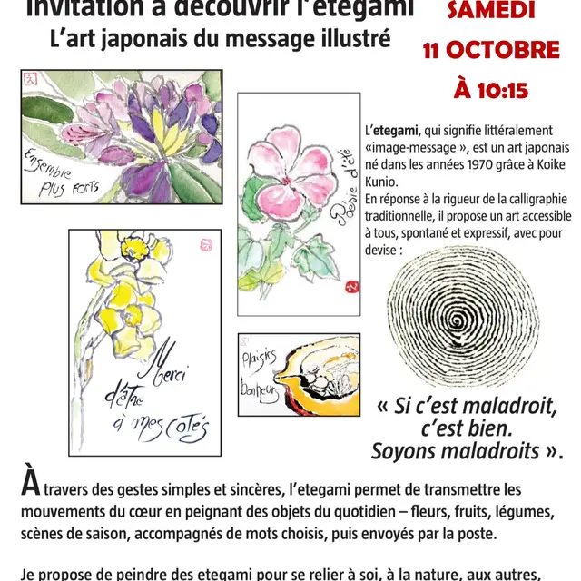 Atelier : l'etegami_Saint-Martin-Valmeroux