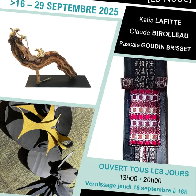 Exposition de Pascale GOUDIN BRISSET, Katia LAFITTE & Claude BIROLLEAU à La Petite Ecole_Sainte-Marie-de-Ré