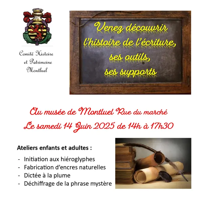 Animation sur l'écriture et ouverture du Musée d'Art et d'Histoire Locale_Montluel