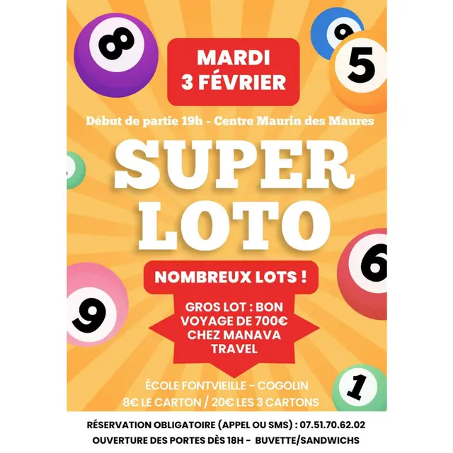 Loto de l'école Fontvieille_Cogolin