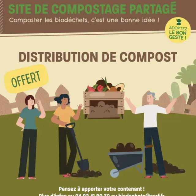 Distribution de compost