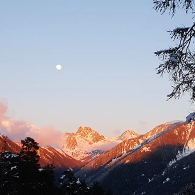 Coucher de soleil sur le Mercantour