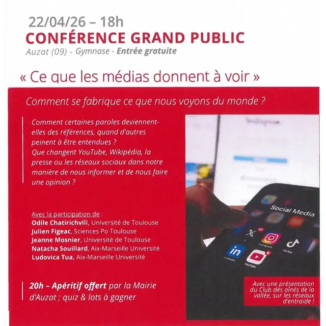 Conférence Ce que les médias donnent à voir_Auzat