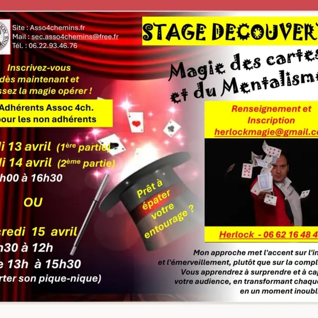 Jeune public - Stage découverte Magie des cartes et du Mentalisme_Toulon