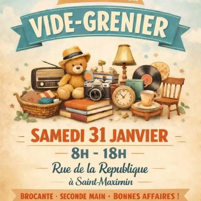 Vide grenier des commerçants_Saint-Maximin-la-Sainte-Baume