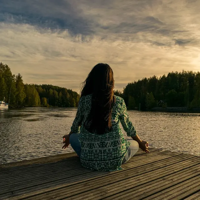 yoga au plan d'eau