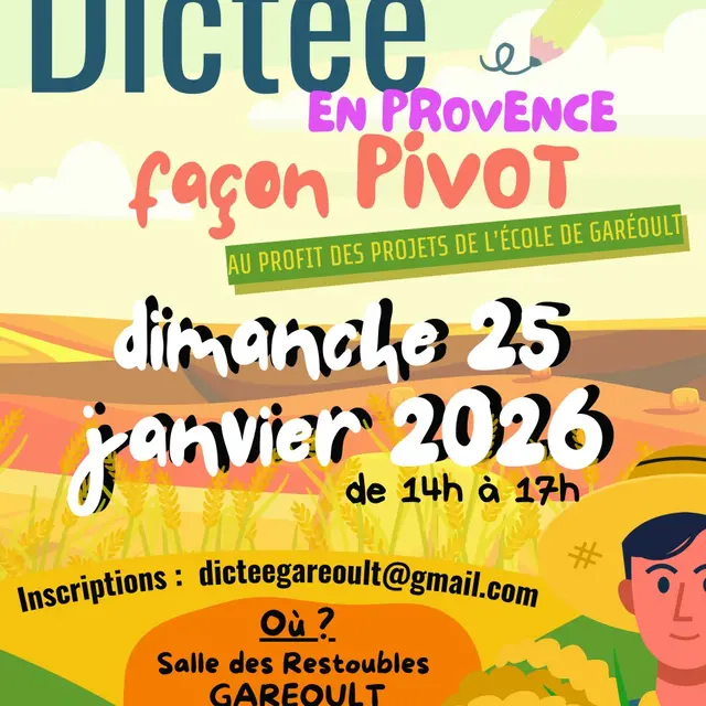 Dictée en Provence,  façon Pivot ! (à partir de 9 ans)_Garéoult