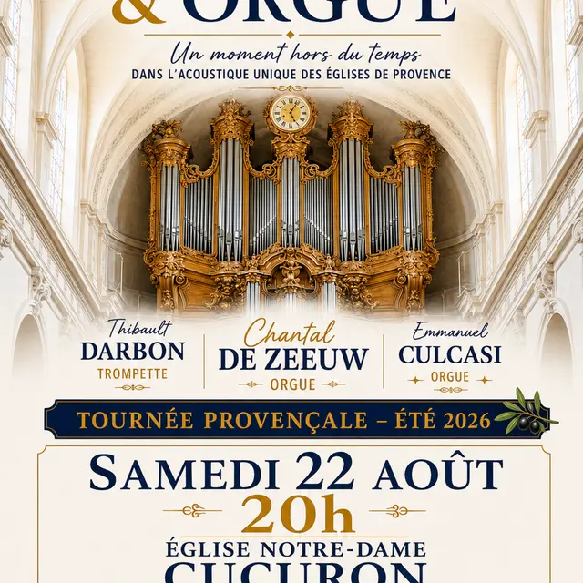 Concert trompette et orgue 22 aout Cucuron