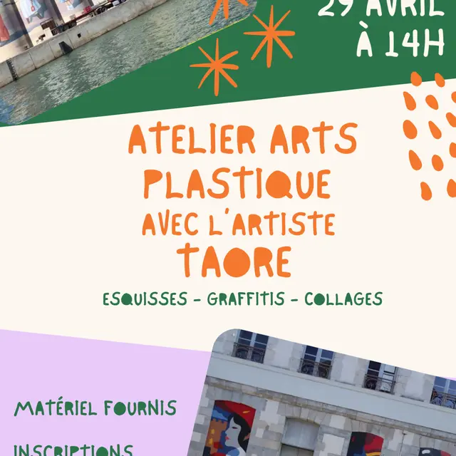 Atelier arts plastiques avec l'artiste TAORE_Breil-sur-Roya