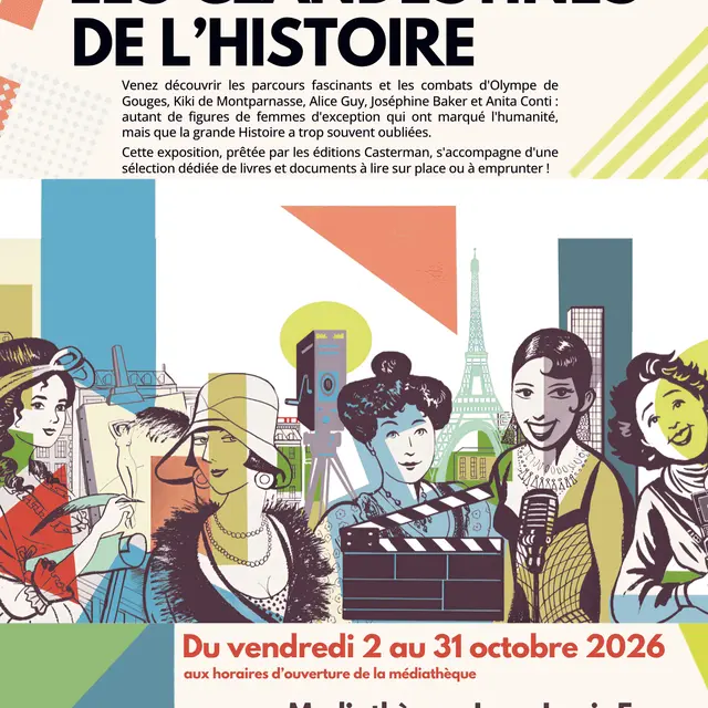 Exposition BD : Les Clandestines de l'Histoire, médiathèque Jean-Louis Favre, Jacob-Bellecombette