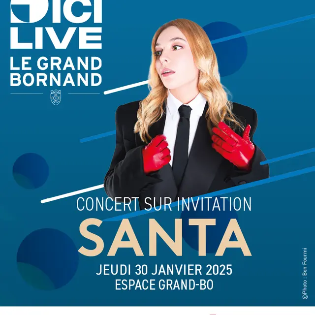 Santa en concert au Grand-Bornand le jeudi 30 janvier, pour le premier ici live 2025 de la radio ici Pays de Savoie !_Le Grand-Bornand