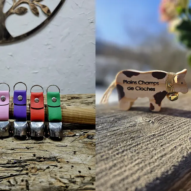 Atelier création d'un porte clé clochette et d'une petite vache en bois_Thônes