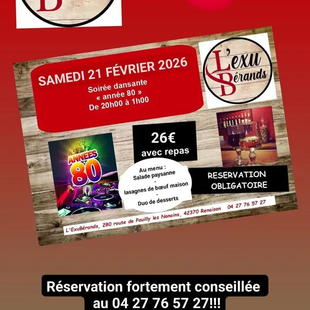 Repas dansant - années 80_Renaison