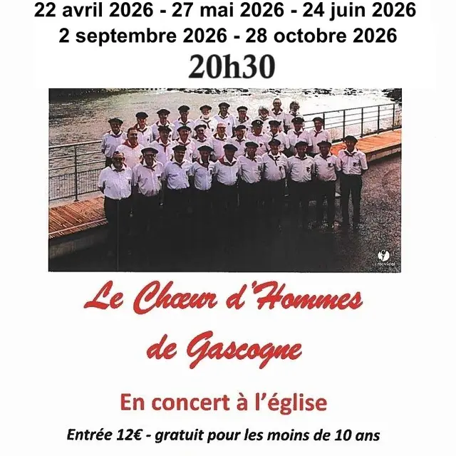 Concert Choeur d'Hommes de Gascogne à l'église de Barbotan-les-Thermes_Cazaubon