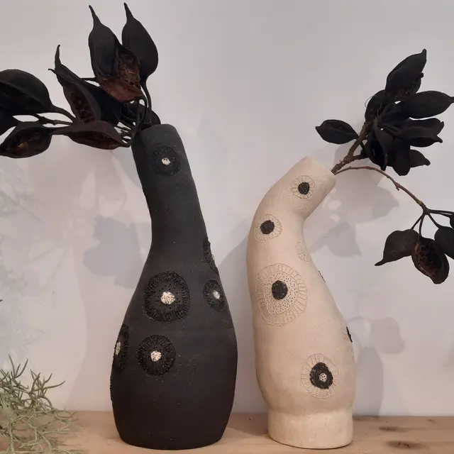 Duo de vases en grès
