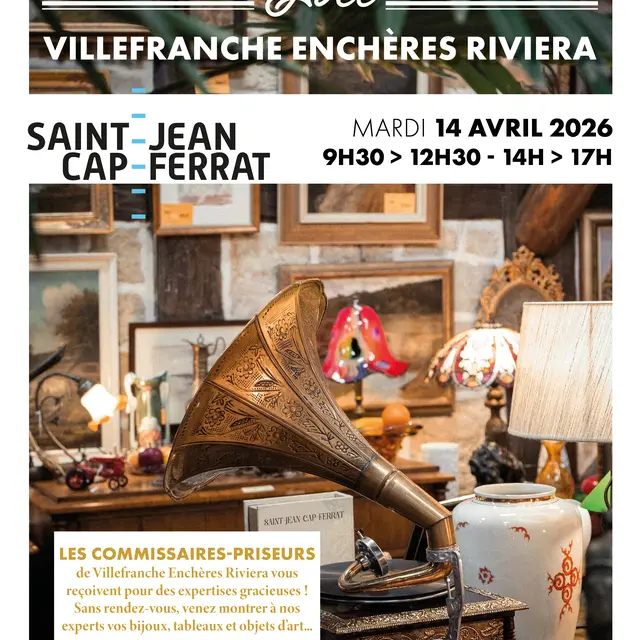 Journée d'expertises gracieuses avec Villefranche Enchères Riviera_Saint-Jean-Cap-Ferrat