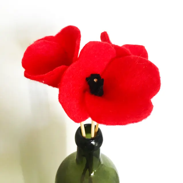 Fleurs en feutrine