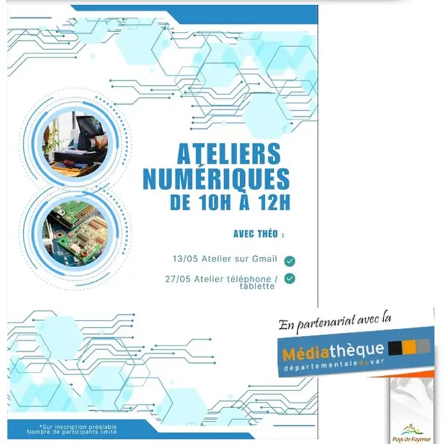 Ateliers numériques à la Médiathèque - GRATUIT_Tourrettes