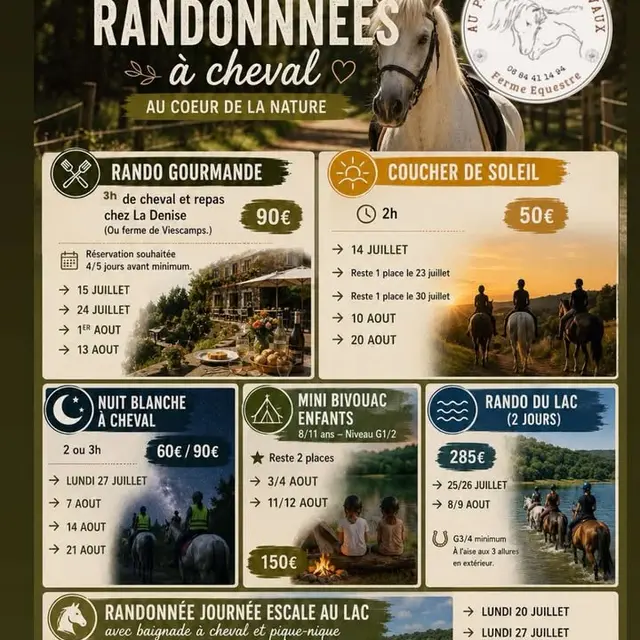Rando du lac à cheval (2 jours)_Le Rouget-Pers