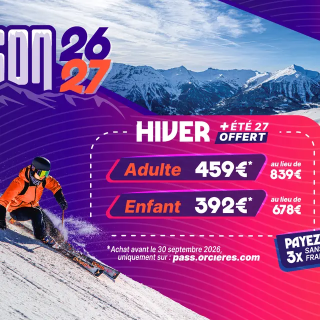 Forfait Saison Orcières 26-27