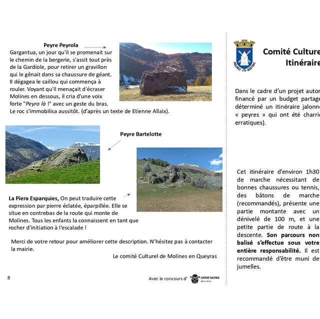 Itinéraire des pierres nommées à Molines-en-Queyras