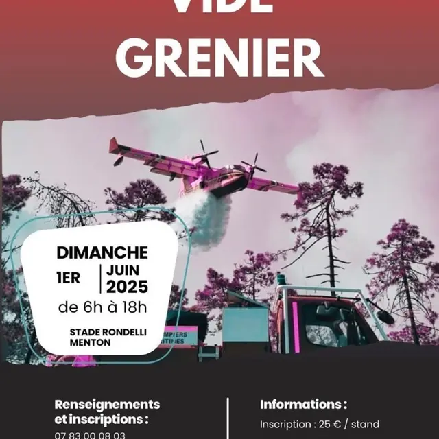 Vide grenier - Amicale des sapeurs pompiers_Menton