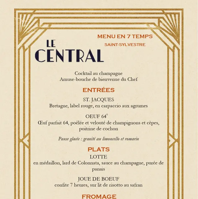 Dîner de la saint sylvestre - Le Central_Nice