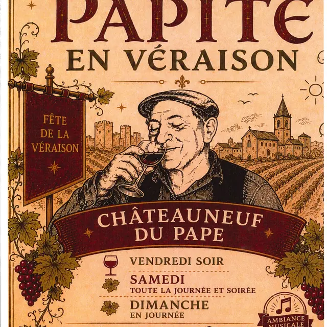 Papité en Véraison_Châteauneuf-du-Pape