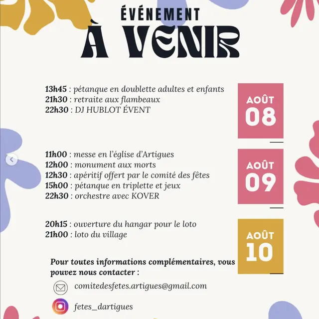 Programme de la fête