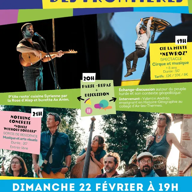 Soirée Au-Delà des frontières : Spectacle, discussion, concert_Ax-les-Thermes