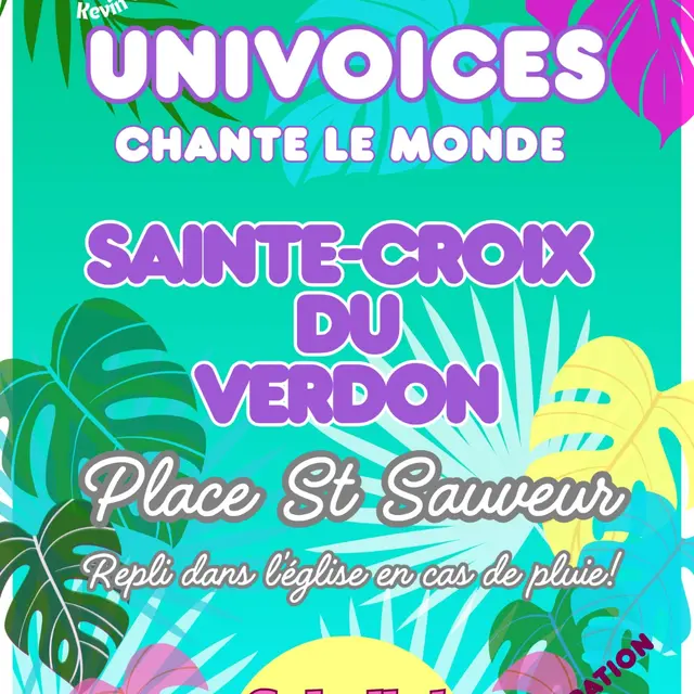 Chorale Univoices chante le monde_Sainte-Croix-du-Verdon