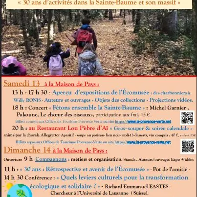 Expositions, conférence, repas -Anniversaire de l'Ecomusée de la Sainte-Baume_Plan-d'Aups-Sainte-Baume