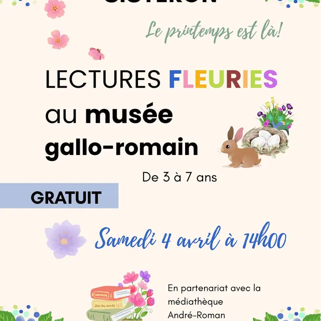 Lectures fleuries au Musée Gallo Romain_Sisteron