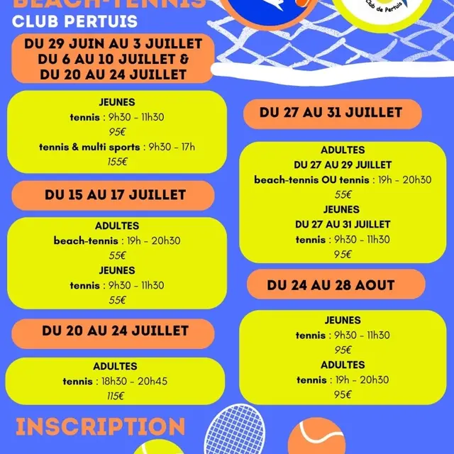 Stage tennis et beach-tennis_Pertuis