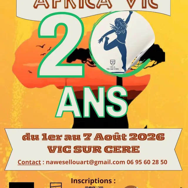 Affiche du 20ième Anniversaire d'AFRICA'VIC
