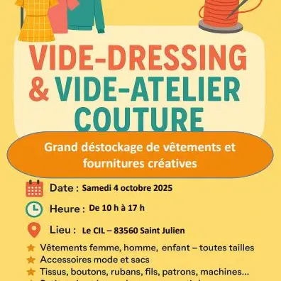 Vide dressing et vide atelier couture_Saint-Julien le Montagnier