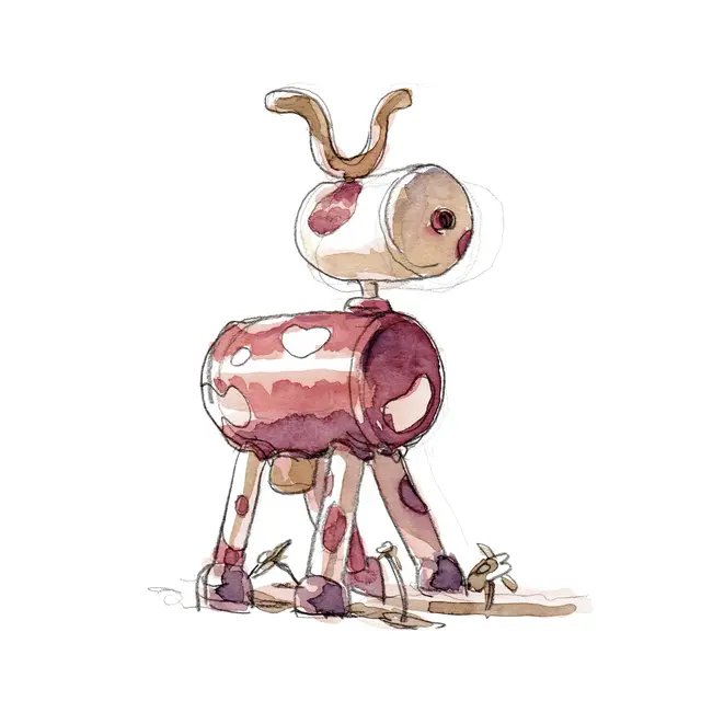 Art vache : sculpture La Vache Cartoon_Le Grand-Bornand