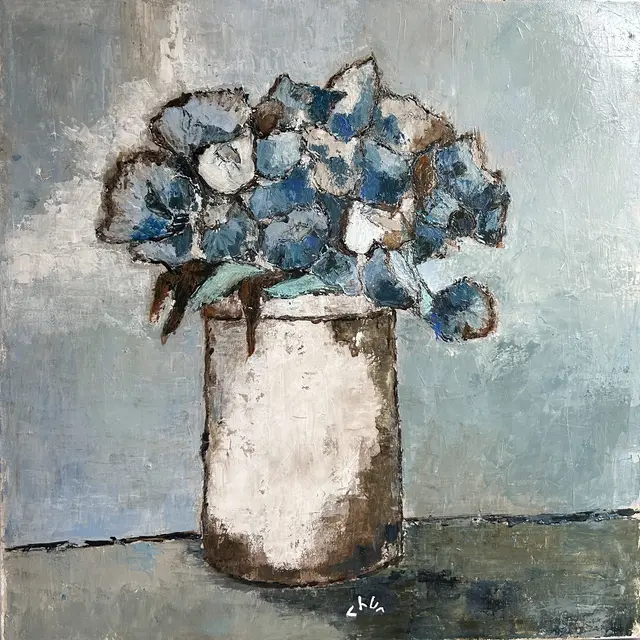Tableau Le bouquet bleu