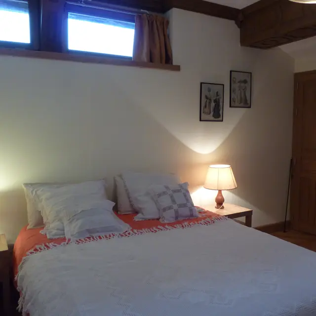 chambre avec un grand lit