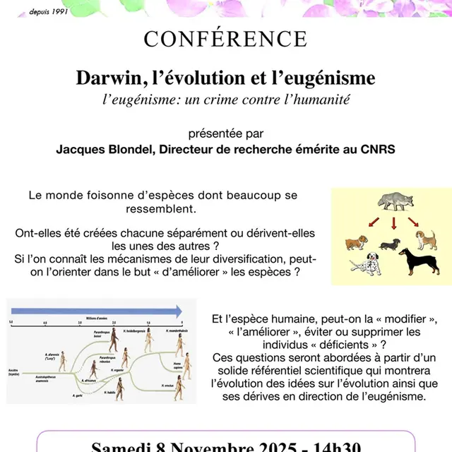 Darwin, l'évolution et l'eugénisme - l'eugénisme : un crime contre l'humanité_Avignon