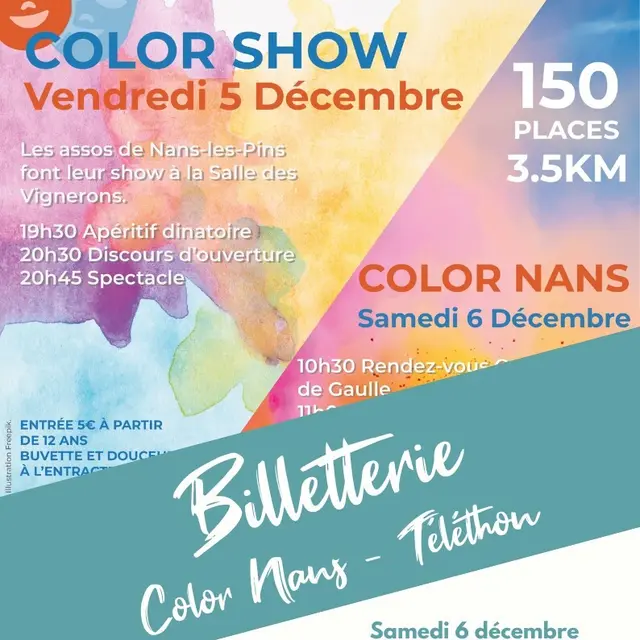 Marche pédestre : Color Nans | Téléthon_Nans-les-Pins