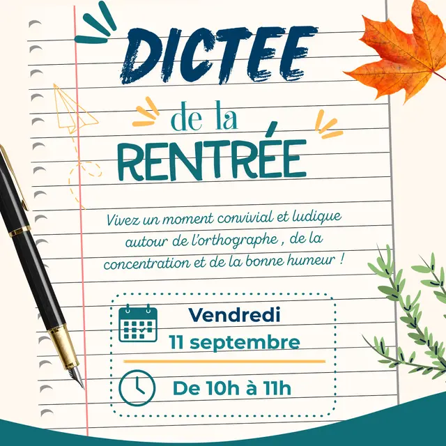 Dictée de la rentrée - Médiathèque de Valdeblore_Valdeblore