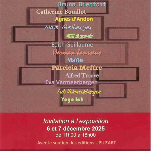 Exposition 'Petits formats'  de 13 artistes à l'Atelier de Eva Vermeerbergen_Séguret