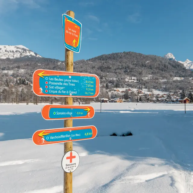 itinéraire raquettes : Le Pont de Revé - Vallon en hiver_Samoëns